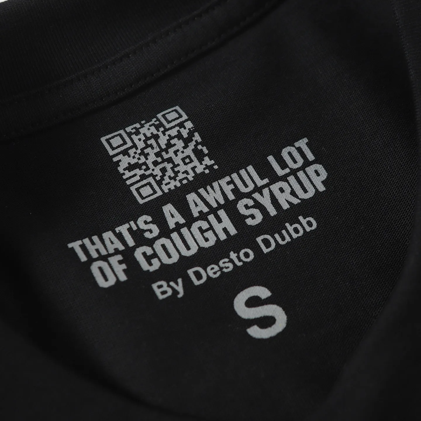 #White/Black ｜ THAT'S A AWFUL LOT OF COUGH SYRUP In Stock Real shot American simple trendy brand loose casual T-shirt Fabric (fabric): 32 counts Weight combed double yarn pure cotton Sizes (size): S-M L X L Color (colour):, Black/White